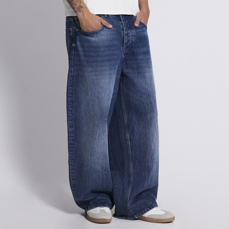 Baggy wide jeans "Giant" Mid wash